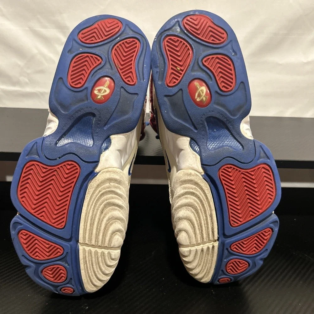 Nike Air Max Penny 4 Red/White/Blue 313936-441 Youth Size 7Y 1 Cent Logo